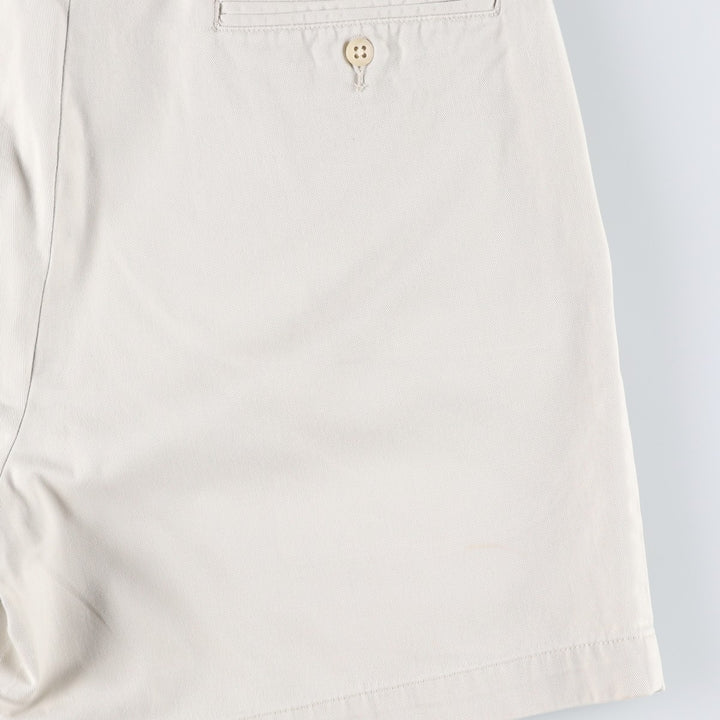 Ralph Lauren POLO RALPH LAUREN ANDREW SHORT Two-pleat Chino Shorts Men's Size W31 cotton ivory Vintage Second Hand