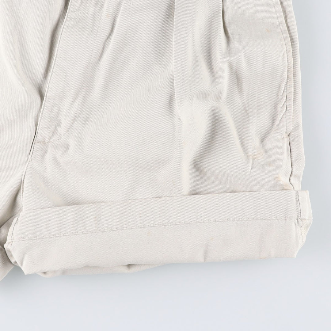 Ralph Lauren POLO RALPH LAUREN ANDREW SHORT Two-pleat Chino Shorts Men's Size W31 cotton ivory Vintage Second Hand