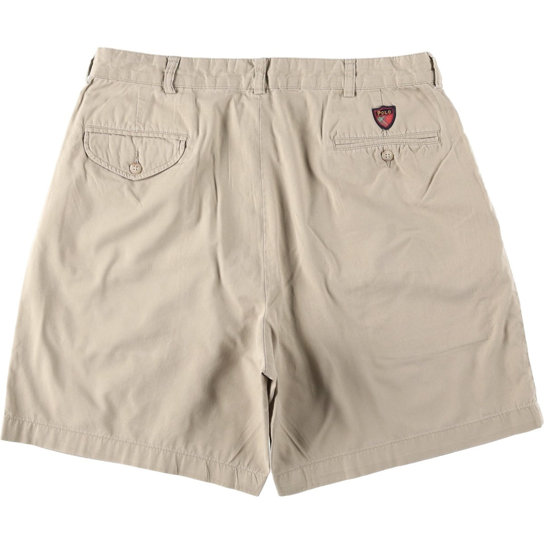 Ralph Lauren POLO GOLF CLASSIC GOLF SHORT Two-Pleat Chino Shorts, Men's Size W34 (approx.) cotton Beige type Vintage Second Hand