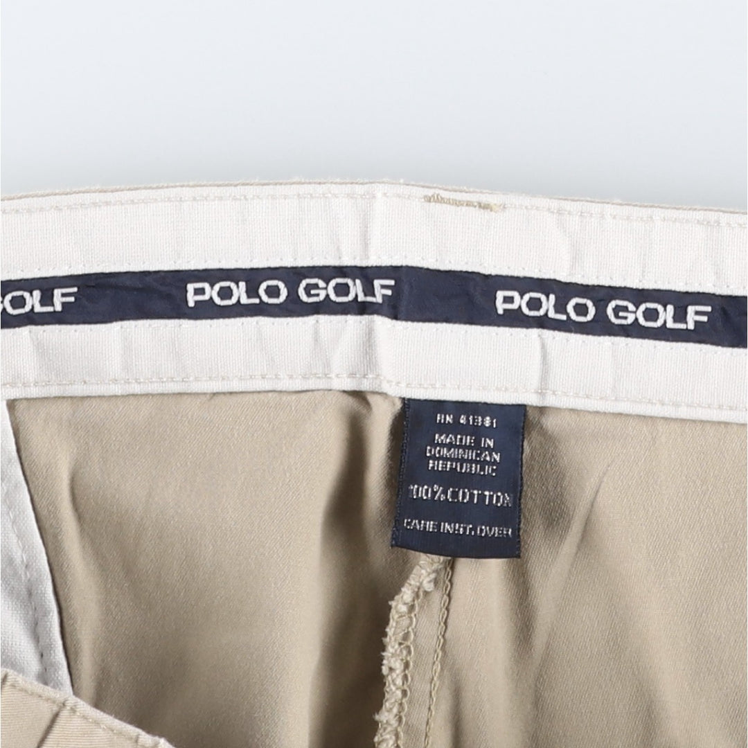 Ralph Lauren POLO GOLF CLASSIC GOLF SHORT Two-Pleat Chino Shorts, Men's Size W34 (approx.) cotton Beige type Vintage Second Hand