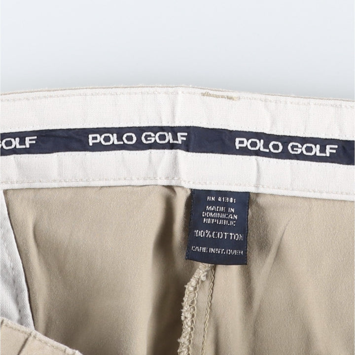 Ralph Lauren POLO GOLF CLASSIC GOLF SHORT Two-Pleat Chino Shorts, Men's Size W34 (approx.) cotton Beige type Vintage Second Hand