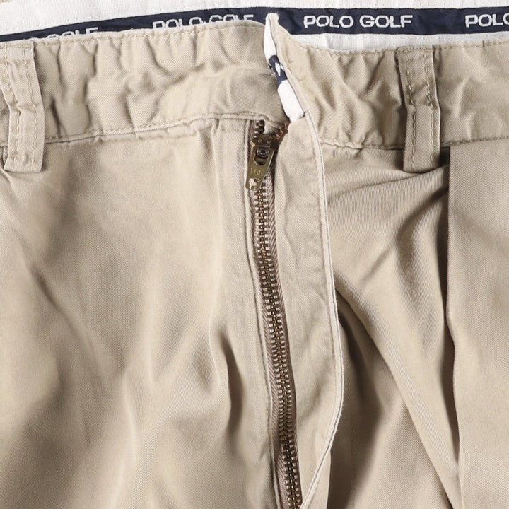 Ralph Lauren POLO GOLF CLASSIC GOLF SHORT Two-Pleat Chino Shorts, Men's Size W34 (approx.) cotton Beige type Vintage Second Hand