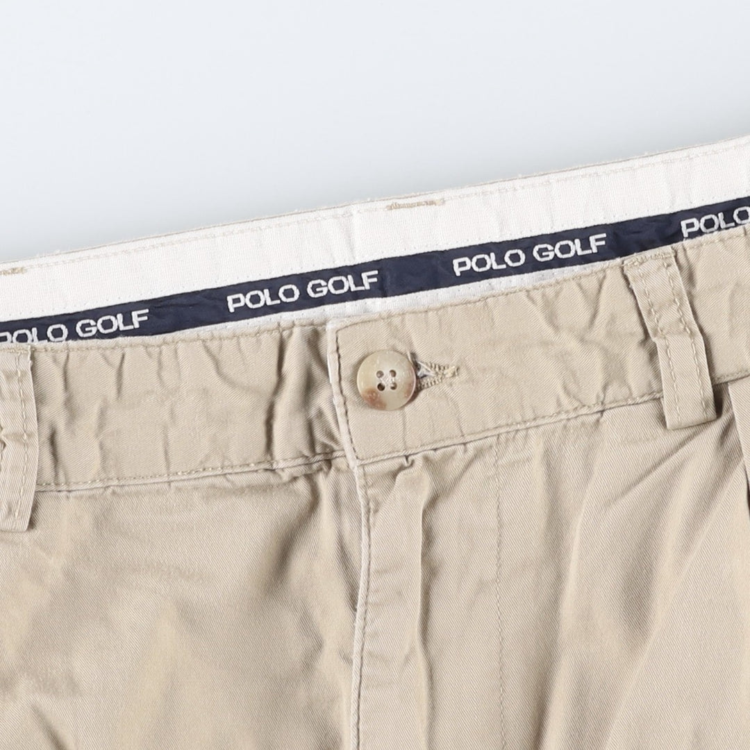 Ralph Lauren POLO GOLF CLASSIC GOLF SHORT Two-Pleat Chino Shorts, Men's Size W34 (approx.) cotton Beige type Vintage Second Hand