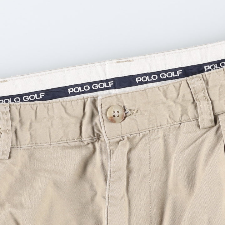 Ralph Lauren POLO GOLF CLASSIC GOLF SHORT Two-Pleat Chino Shorts, Men's Size W34 (approx.) cotton Beige type Vintage Second Hand