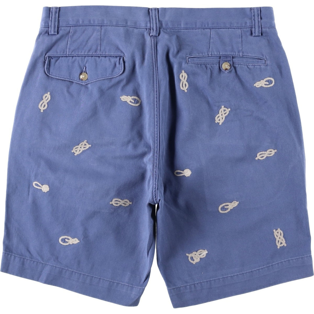 Ralph Lauren POLO RALPH LAUREN CLASSIC FIT all-over print chino shorts, men's size W36 (approx.) cotton blue type Vintage Second Hand