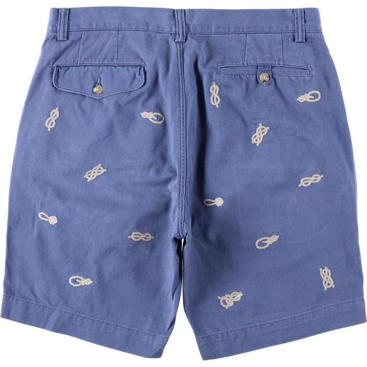 Ralph Lauren POLO RALPH LAUREN CLASSIC FIT all-over print chino shorts, men's size W36 (approx.) cotton blue type Vintage Second Hand