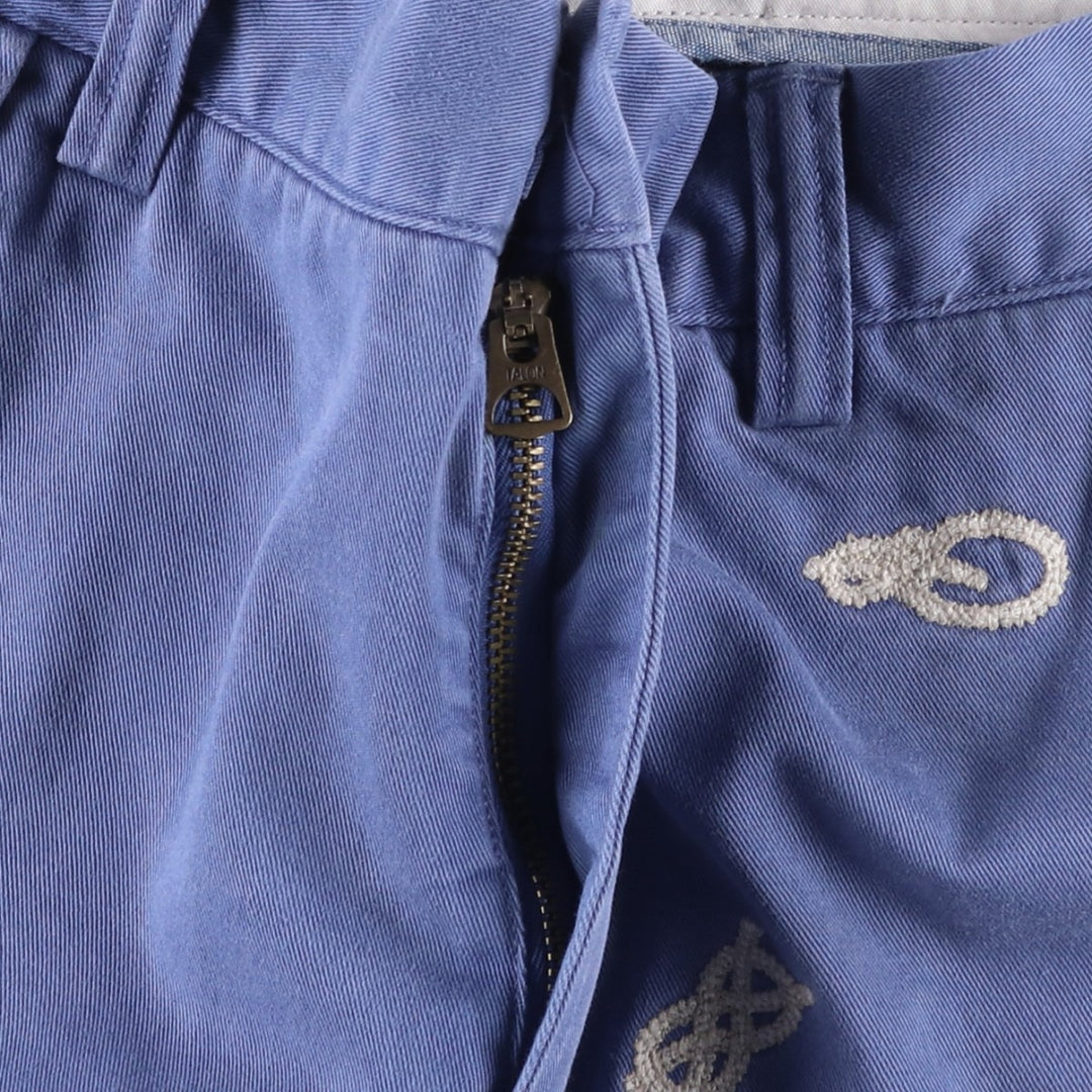 Ralph Lauren POLO RALPH LAUREN CLASSIC FIT all-over print chino shorts, men's size W36 (approx.) cotton blue type Vintage Second Hand