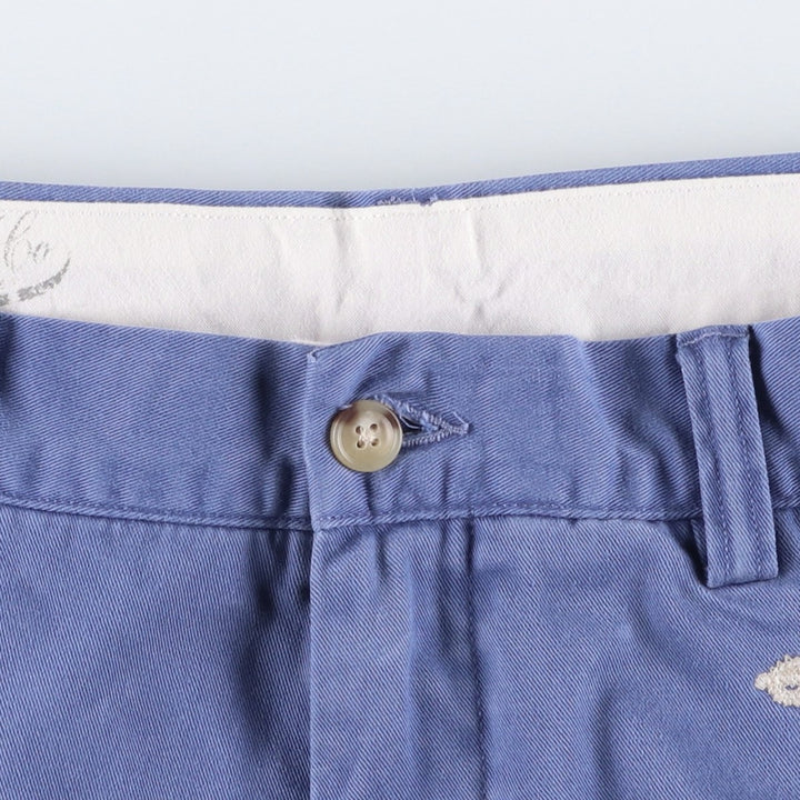 Ralph Lauren POLO RALPH LAUREN CLASSIC FIT all-over print chino shorts, men's size W36 (approx.) cotton blue type Vintage Second Hand