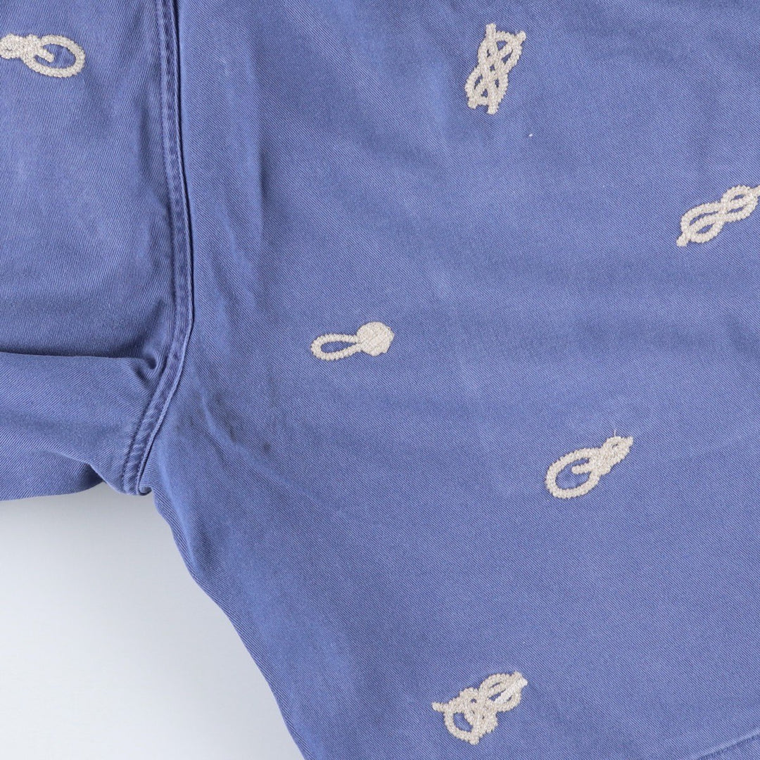 Ralph Lauren POLO RALPH LAUREN CLASSIC FIT all-over print chino shorts, men's size W36 (approx.) cotton blue type Vintage Second Hand