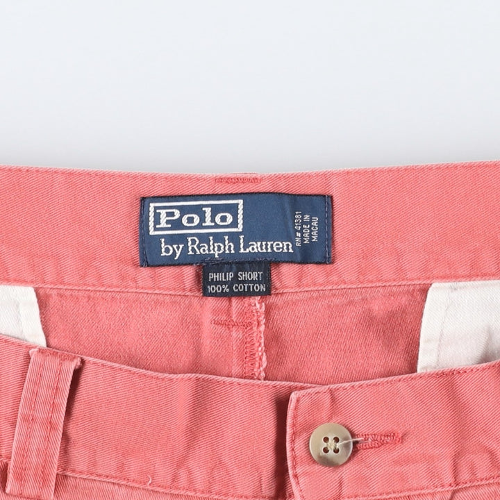 Ralph Lauren POLO by Ralph Lauren PHILIP SHORT Chino Shorts, Men's Size W36 cotton pink type Vintage Second Hand
