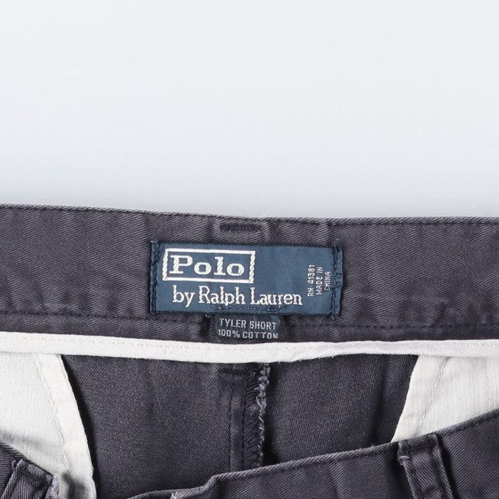 Ralph Lauren POLO by Ralph Lauren TYLER SHORT Two-pleat chino shorts, short pants, men's size W34 cotton navy blue type Vintage Second Hand
