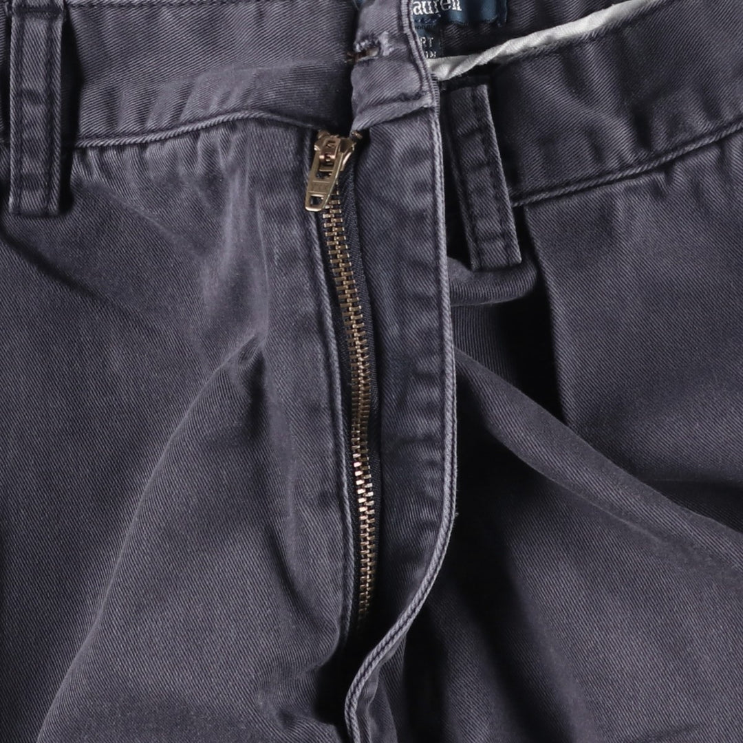 Ralph Lauren POLO by Ralph Lauren TYLER SHORT Two-pleat chino shorts, short pants, men's size W34 cotton navy blue type Vintage Second Hand