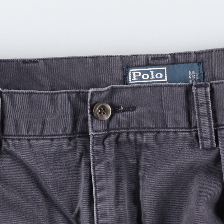 Ralph Lauren POLO by Ralph Lauren TYLER SHORT Two-pleat chino shorts, short pants, men's size W34 cotton navy blue type Vintage Second Hand