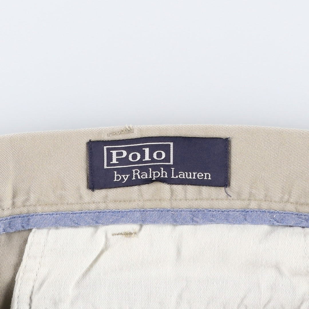 Ralph Lauren POLO by Ralph Lauren CLASSIC PLEATES 9'' Two-Pleat Chino Shorts (Men's W37 equivalent) cotton Beige type Vintage Second Hand