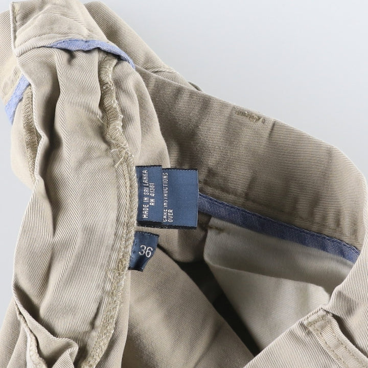 Ralph Lauren POLO by Ralph Lauren CLASSIC PLEATES 9'' Two-Pleat Chino Shorts (Men's W37 equivalent) cotton Beige type Vintage Second Hand