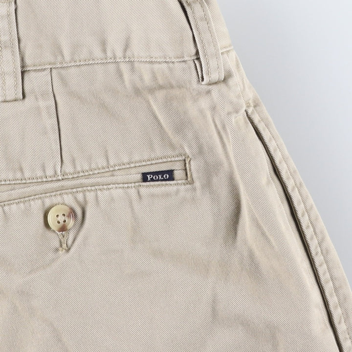 Ralph Lauren POLO by Ralph Lauren CLASSIC PLEATES 9'' Two-Pleat Chino Shorts (Men's W37 equivalent) cotton Beige type Vintage Second Hand