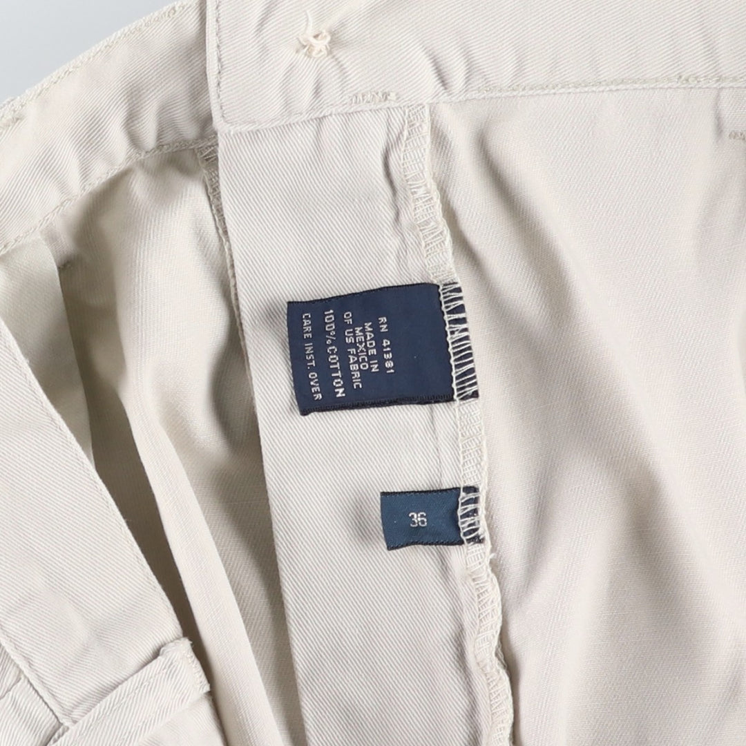 Ralph Lauren POLO by Ralph Lauren TYLER SHORT Two-pleat chino shorts, short pants, men's size W36 cotton ivory Vintage Second Hand