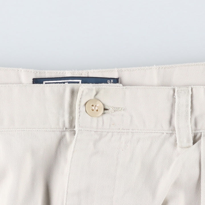 Ralph Lauren POLO by Ralph Lauren TYLER SHORT Two-pleat chino shorts, short pants, men's size W36 cotton ivory Vintage Second Hand
