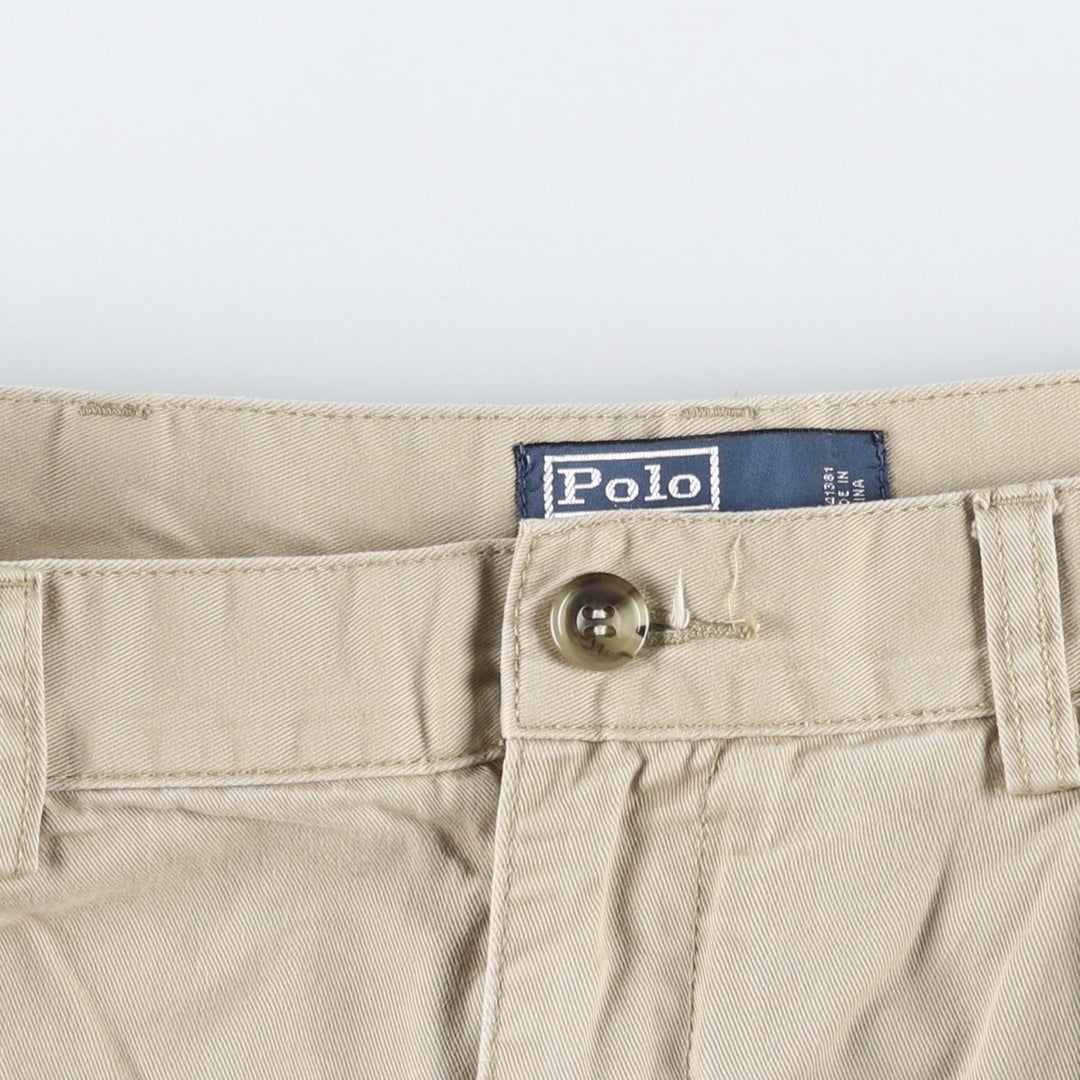Ralph Lauren POLO by Ralph Lauren TYLER SHORT Two-pleat chino shorts, short pants, men's size W34 cotton Beige type Vintage Second Hand
