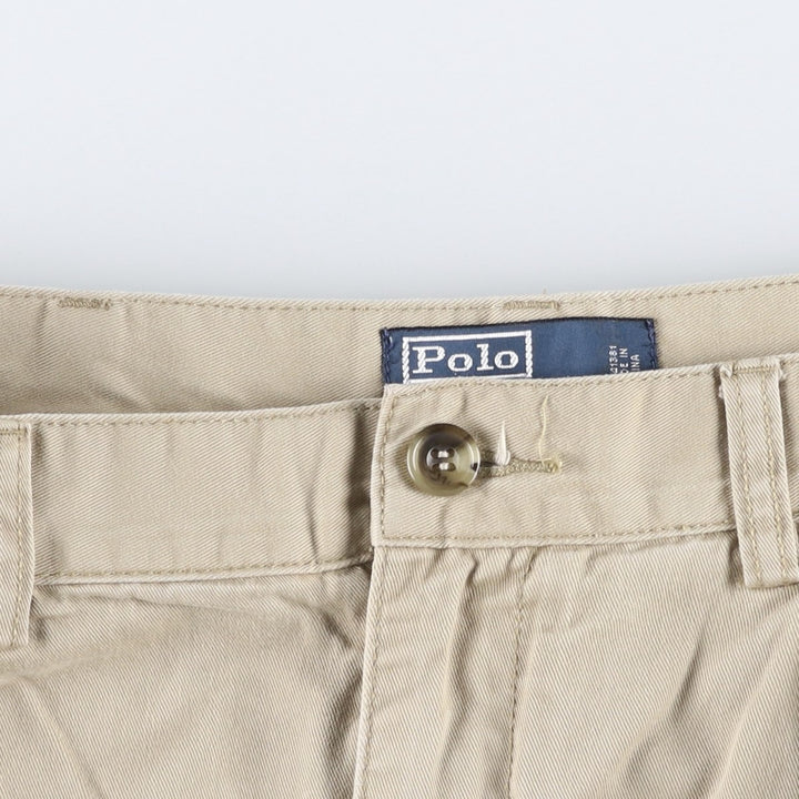 Ralph Lauren POLO by Ralph Lauren TYLER SHORT Two-pleat chino shorts, short pants, men's size W34 cotton Beige type Vintage Second Hand