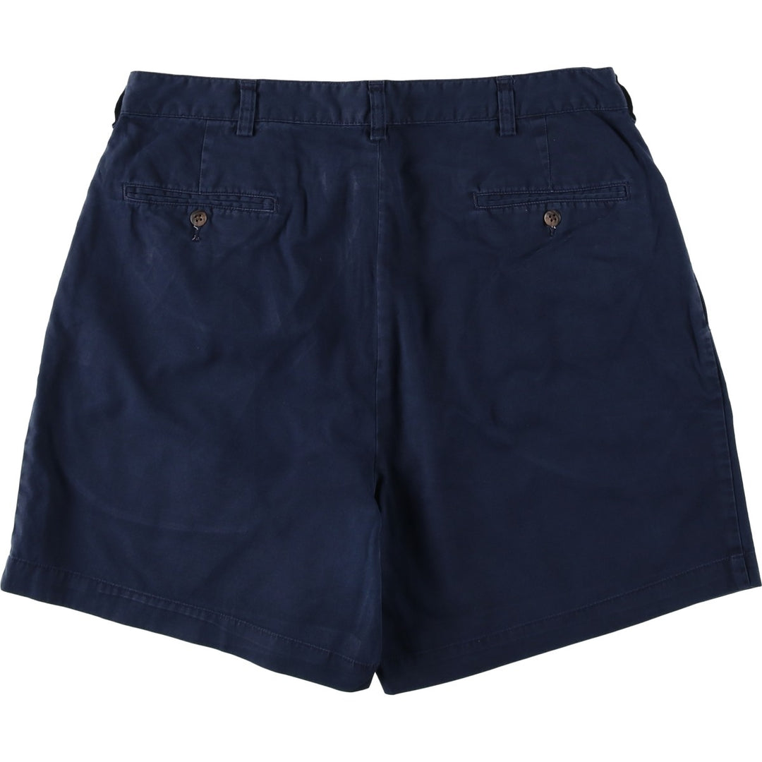 Ralph Lauren POLO by Ralph Lauren ANDREW SHORT Two-pleat chino shorts, short pants, men's size W35 cotton navy blue type Vintage Second Hand