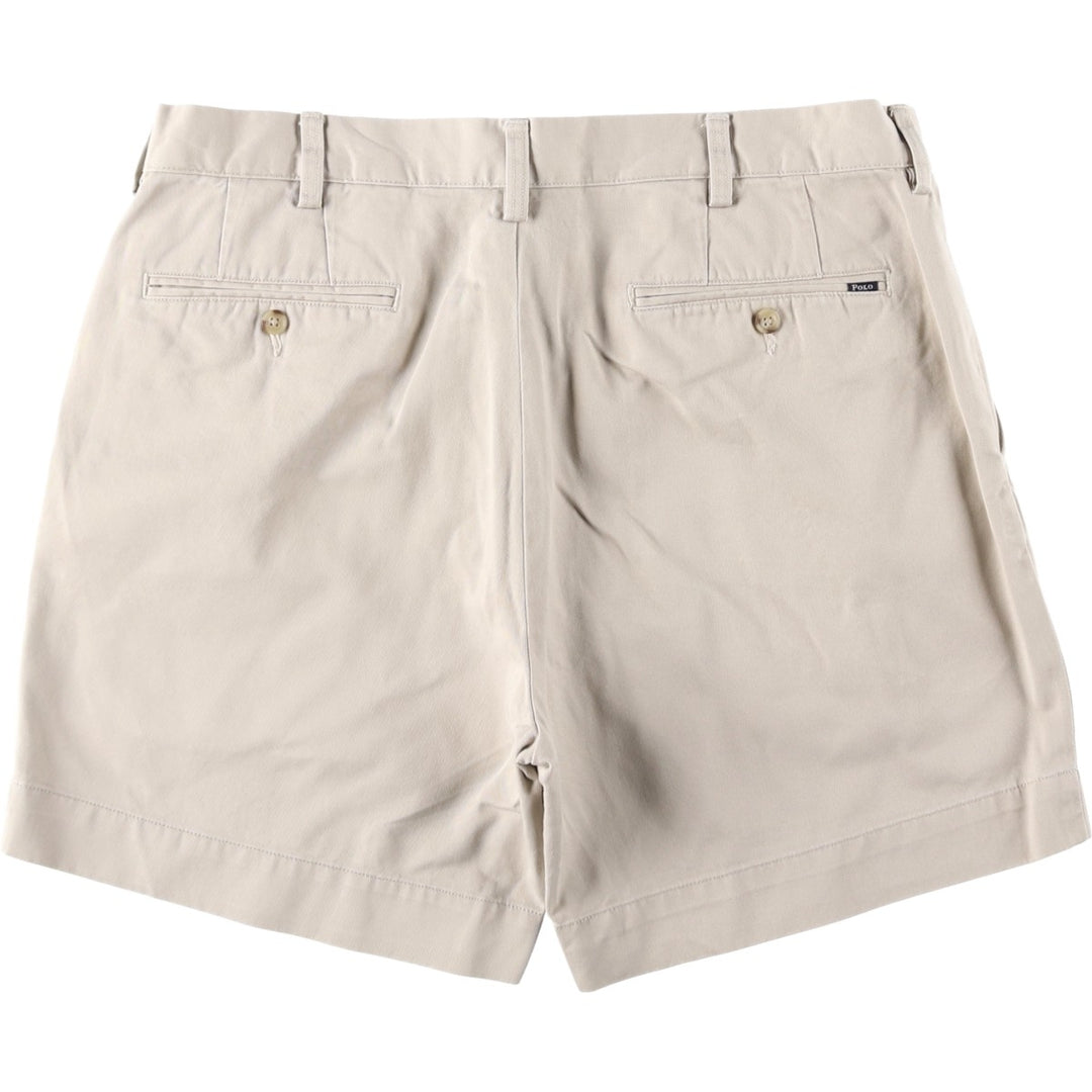 Ralph Lauren POLO by Ralph Lauren CLASSIC FIT 9'' Chino Shorts (Men's size W35 equivalent) cotton Beige type Vintage Second Hand