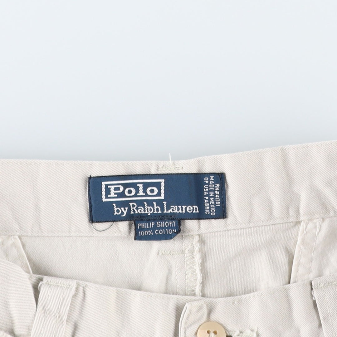 Ralph Lauren POLO by Ralph Lauren PHILIP SHORT Chino shorts Short pants Men's W32 equivalent cotton ivory Vintage Second Hand