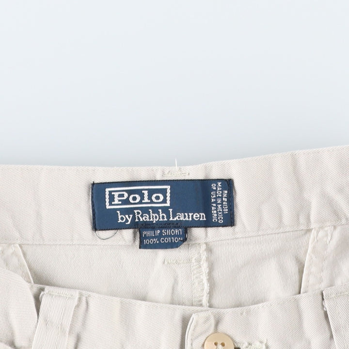 Ralph Lauren POLO by Ralph Lauren PHILIP SHORT Chino shorts Short pants Men's W32 equivalent cotton ivory Vintage Second Hand