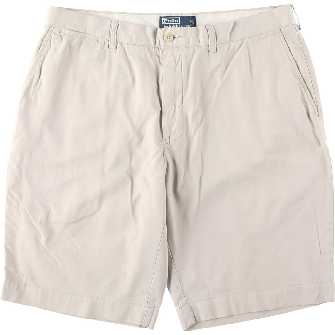 Ralph Lauren POLO by Ralph Lauren Chino Shorts, Men's Size W36 cotton ivory Vintage Second Hand