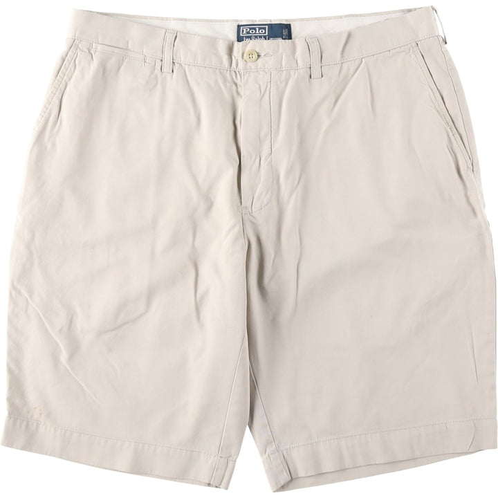 Ralph Lauren POLO by Ralph Lauren Chino Shorts, Men's Size W36 cotton ivory Vintage Second Hand