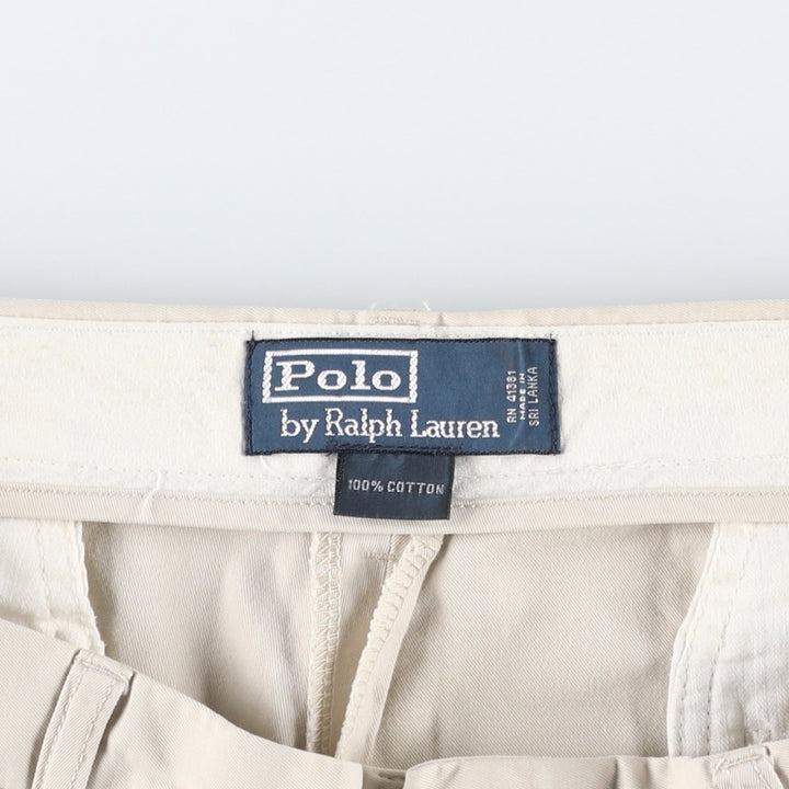 Ralph Lauren POLO by Ralph Lauren Chino Shorts, Men's Size W36 cotton ivory Vintage Second Hand