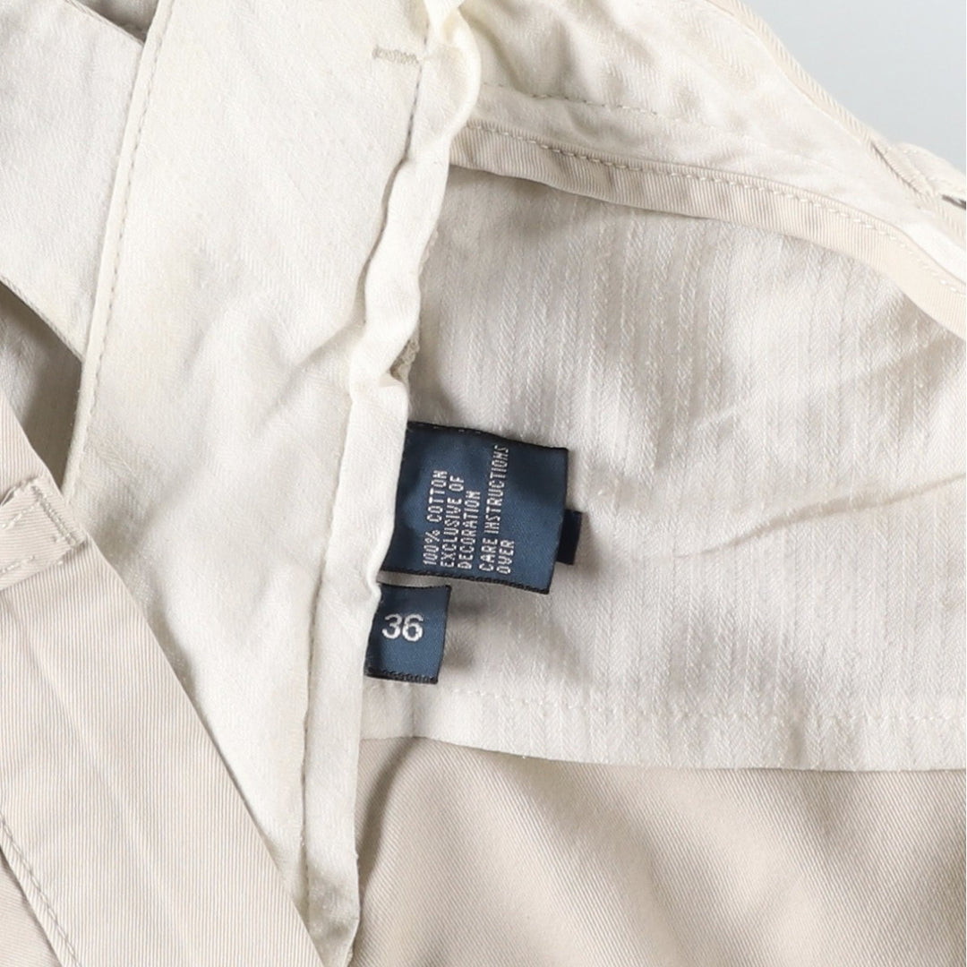 Ralph Lauren POLO by Ralph Lauren Chino Shorts, Men's Size W36 cotton ivory Vintage Second Hand