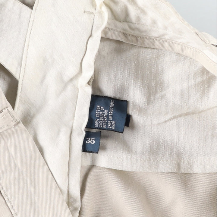 Ralph Lauren POLO by Ralph Lauren Chino Shorts, Men's Size W36 cotton ivory Vintage Second Hand