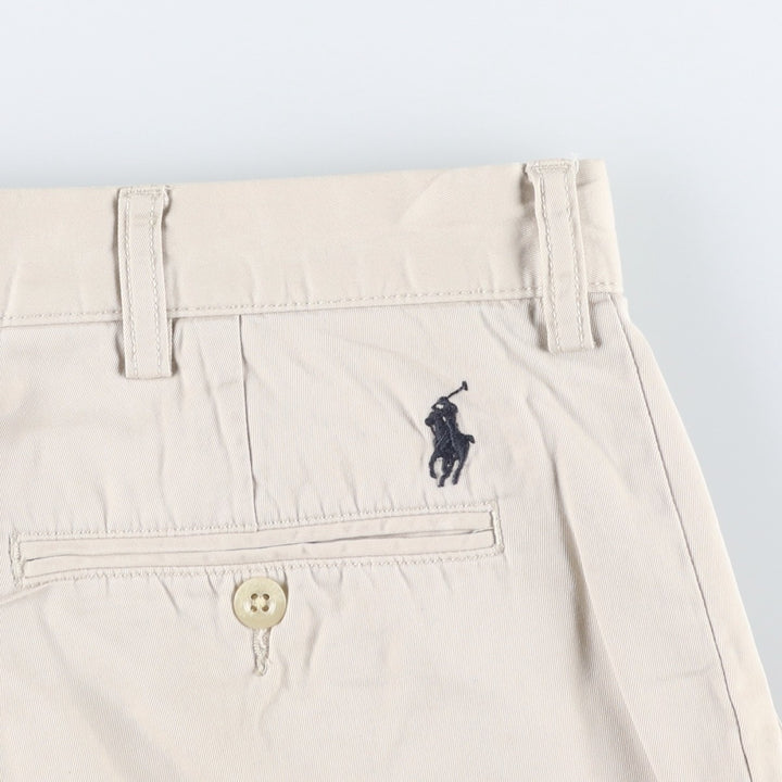 Ralph Lauren POLO by Ralph Lauren Chino Shorts, Men's Size W36 cotton ivory Vintage Second Hand