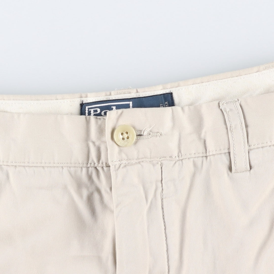 Ralph Lauren POLO by Ralph Lauren Chino Shorts, Men's Size W36 cotton ivory Vintage Second Hand