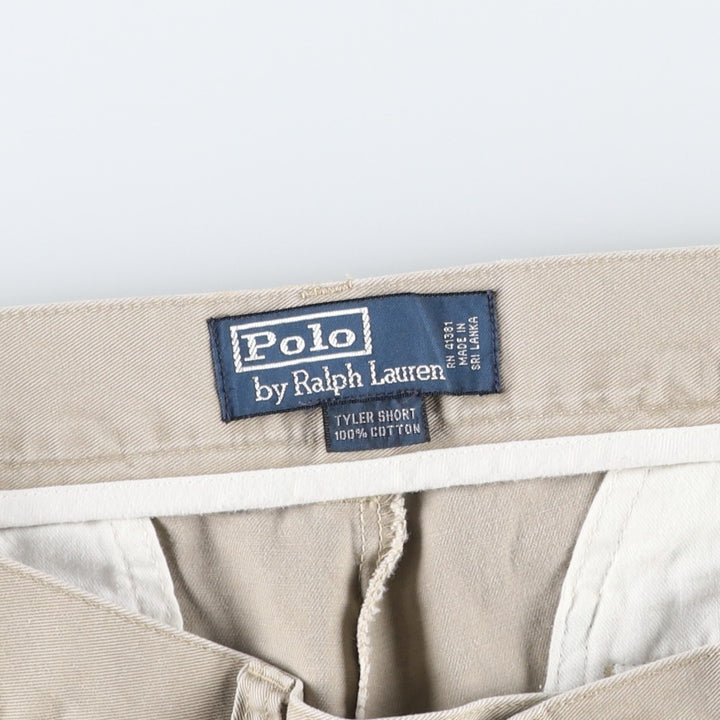 Ralph Lauren POLO by Ralph Lauren TYLER SHORT Two-pleat chino shorts, short pants, men's w35 equivalent cotton beige type brown Vintage Second Hand