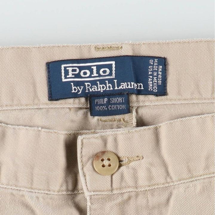 Ralph Lauren POLO by Ralph Lauren PHILIP SHORT Chino Shorts, Men's W37 equivalent. cotton Beige type Vintage Second Hand