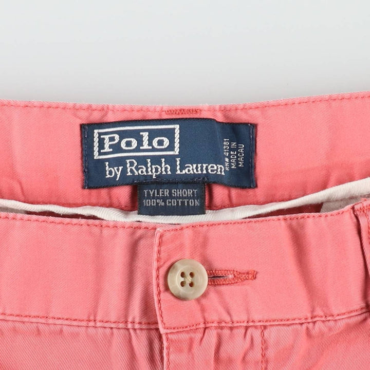 Ralph Lauren POLO by Ralph Lauren TYLER SHORT Two-pleat chino shorts, short pants, men's size W34 cotton red type Vintage Second Hand