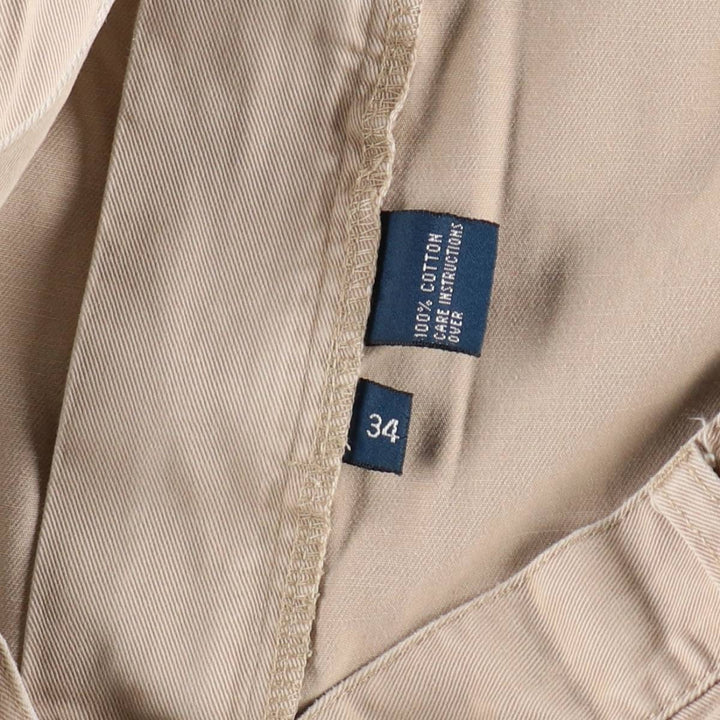 Ralph Lauren POLO by Ralph Lauren ANDREW SHORT Two-pleat chino shorts, short pants, men's size W34 cotton Beige type Vintage Second Hand