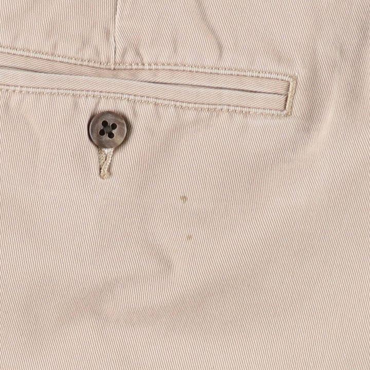 Ralph Lauren POLO by Ralph Lauren ANDREW SHORT Two-pleat chino shorts, short pants, men's size W34 cotton Beige type Vintage Second Hand
