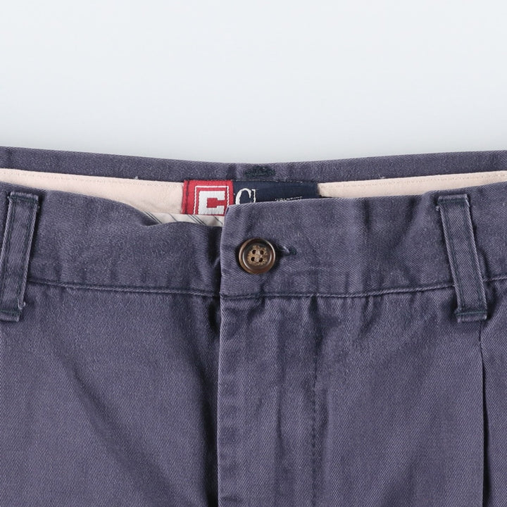 Ralph Lauren CHAPS Two-Pleat Chino Shorts, Men's Size W36 (approx.) cotton navy blue type Vintage Second Hand