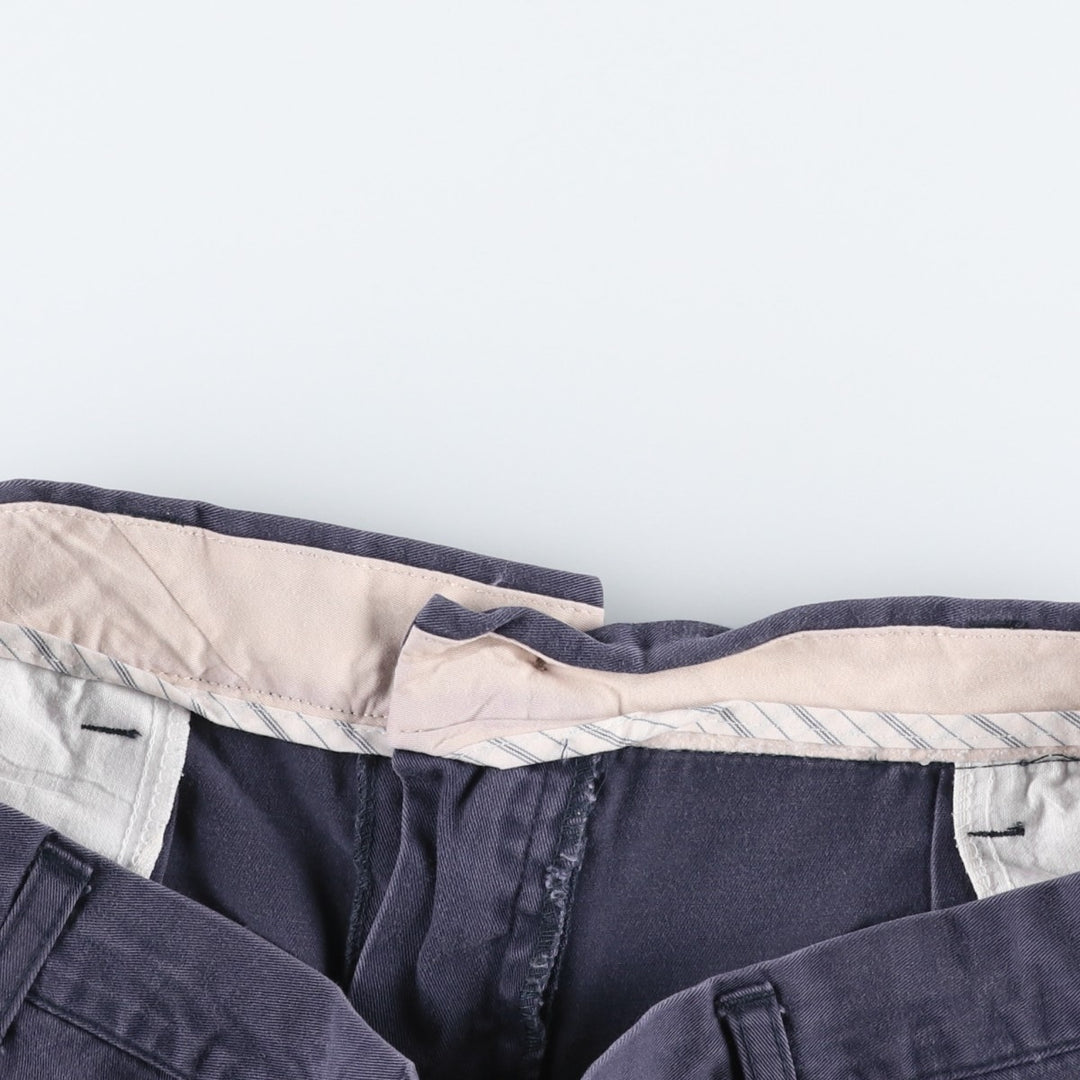 Ralph Lauren CHAPS Two-Pleat Chino Shorts, Men's Size W36 (approx.) cotton navy blue type Vintage Second Hand