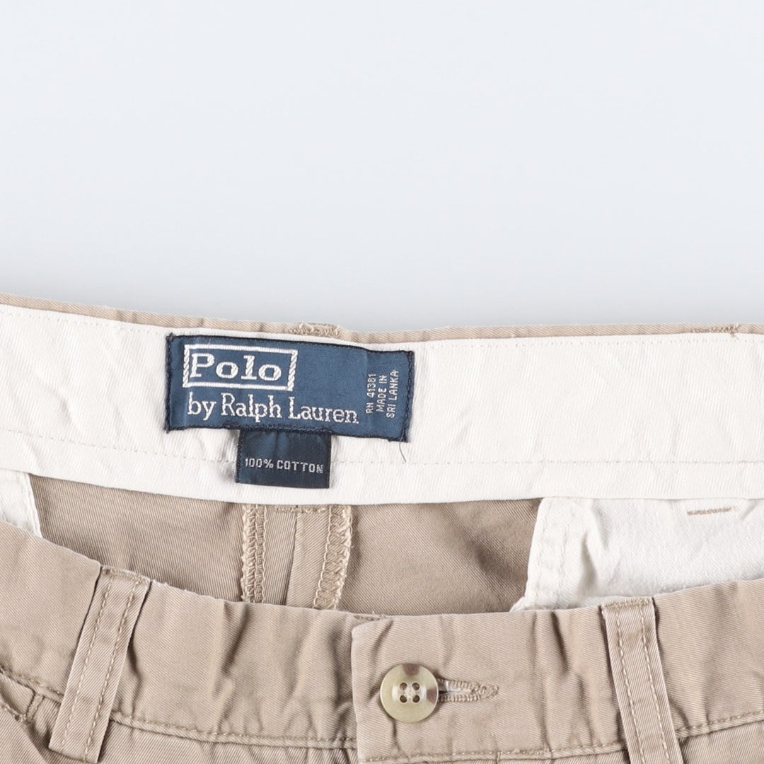 Ralph Lauren POLO by Ralph Lauren Chino Shorts, Men's, Size W35 cotton Beige type Vintage Second Hand