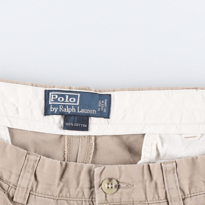 Ralph Lauren POLO by Ralph Lauren Chino Shorts, Men's, Size W35 cotton Beige type Vintage Second Hand