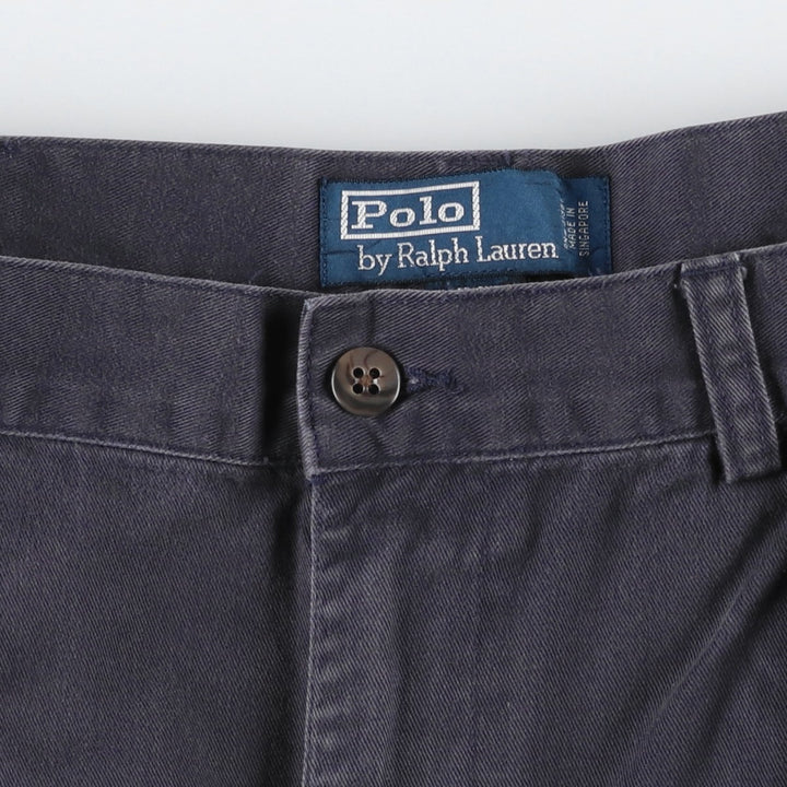 Ralph Lauren POLO by Ralph Lauren TYLER SHORT Two-pleat chino shorts, short pants, men's size W34 cotton navy blue type Vintage Second Hand