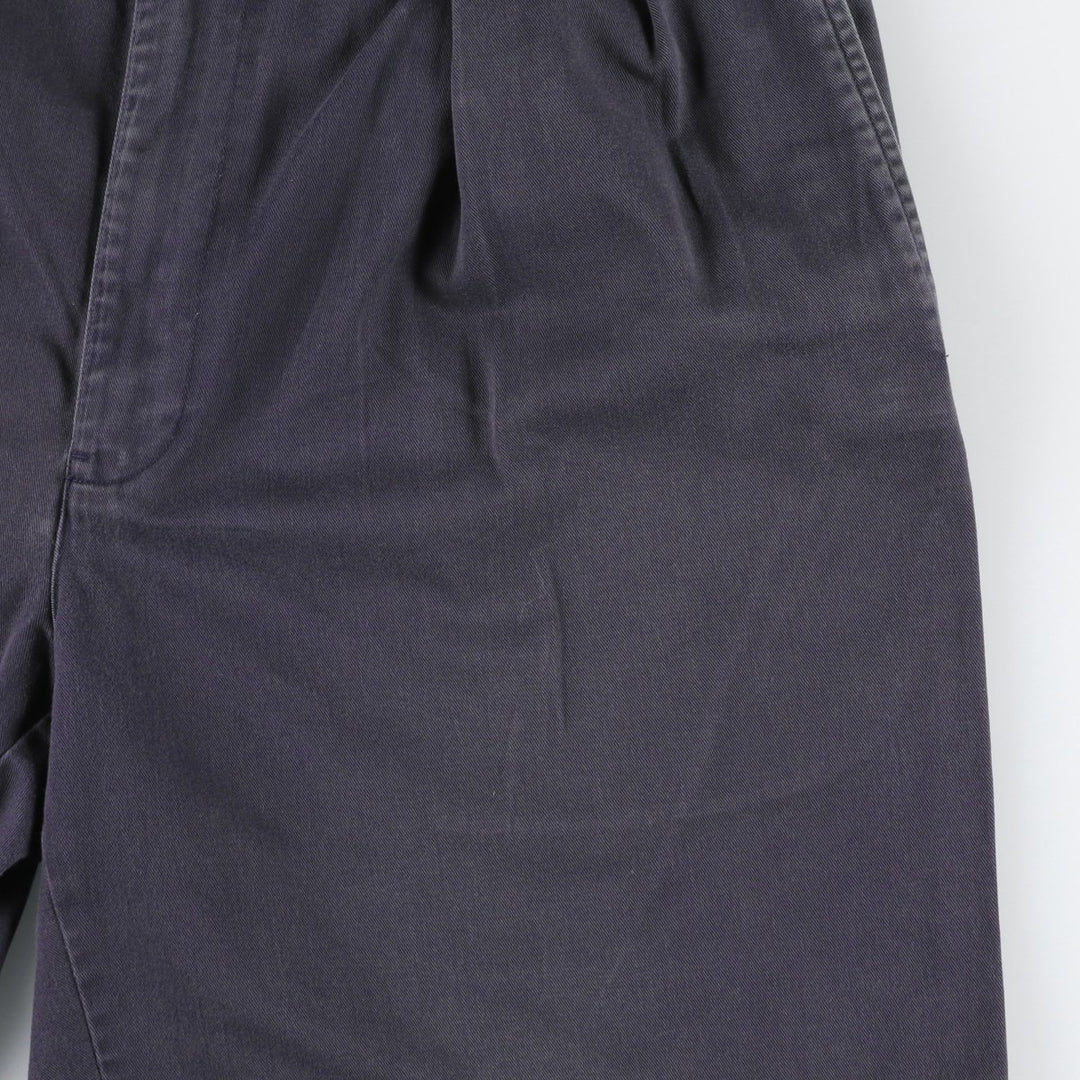 Ralph Lauren POLO by Ralph Lauren TYLER SHORT Two-pleat chino shorts, short pants, men's size W34 cotton navy blue type Vintage Second Hand