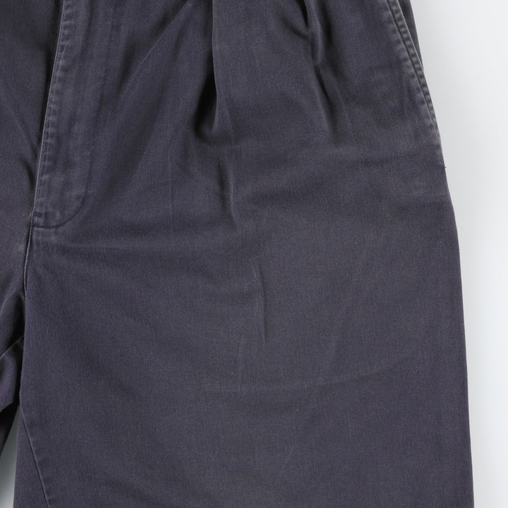 Ralph Lauren POLO by Ralph Lauren TYLER SHORT Two-pleat chino shorts, short pants, men's size W34 cotton navy blue type Vintage Second Hand