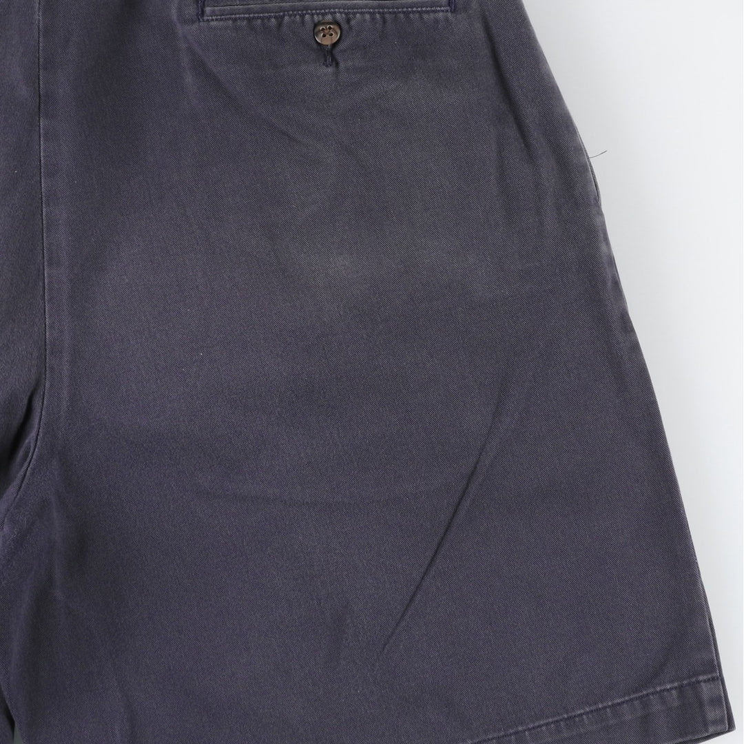 Ralph Lauren POLO by Ralph Lauren TYLER SHORT Two-pleat chino shorts, short pants, men's size W34 cotton navy blue type Vintage Second Hand
