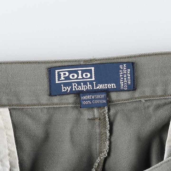 Ralph Lauren Polo Ralph Lauren ANDREW SHORT Two-Pleat Chino Shorts Men's W33 (approx.) cotton gray type Vintage Second Hand