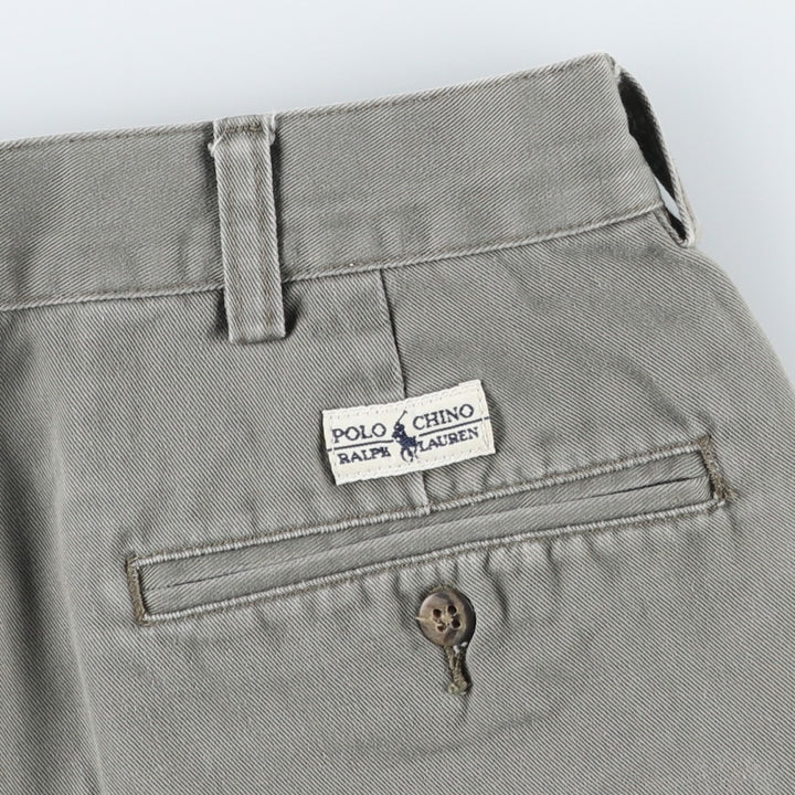 Ralph Lauren Polo Ralph Lauren ANDREW SHORT Two-Pleat Chino Shorts Men's W33 (approx.) cotton gray type Vintage Second Hand